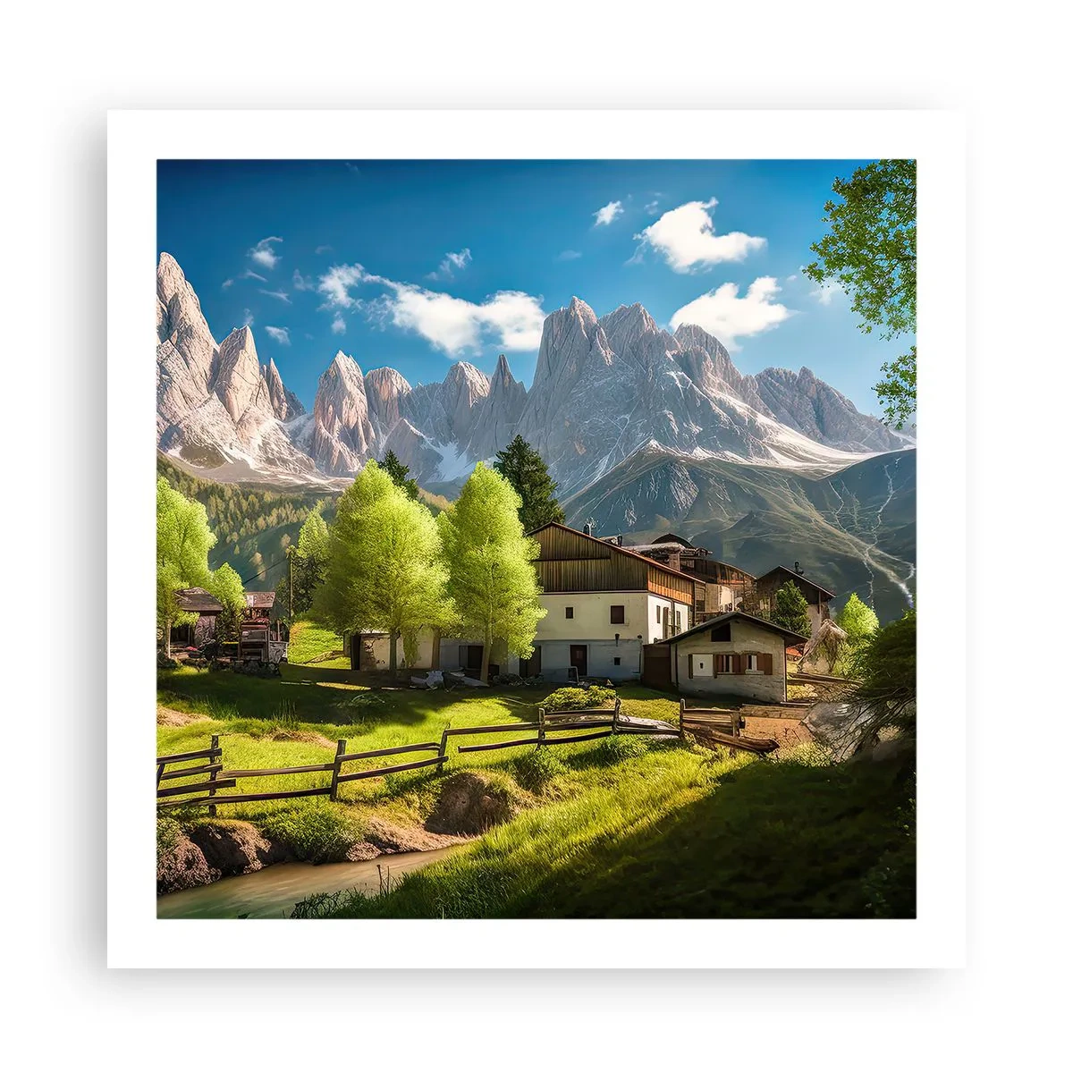 Poster - Alpine Idyll - 60x60 cm