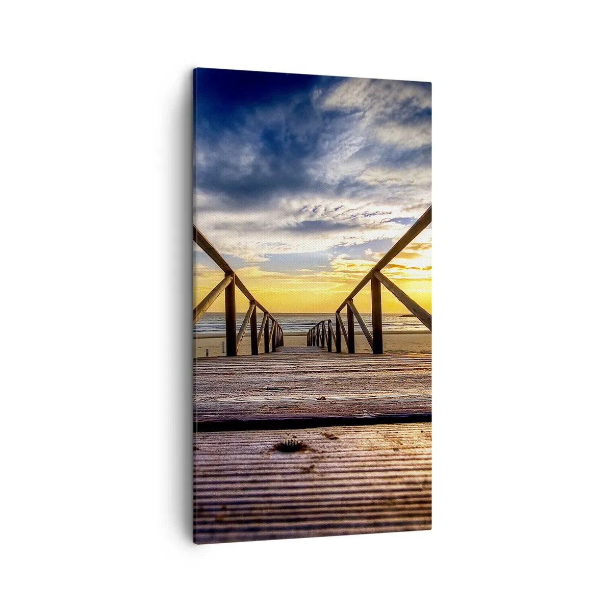 Canvas picture - Straight to a Quiet Beach at Sunset - 45x80 cm