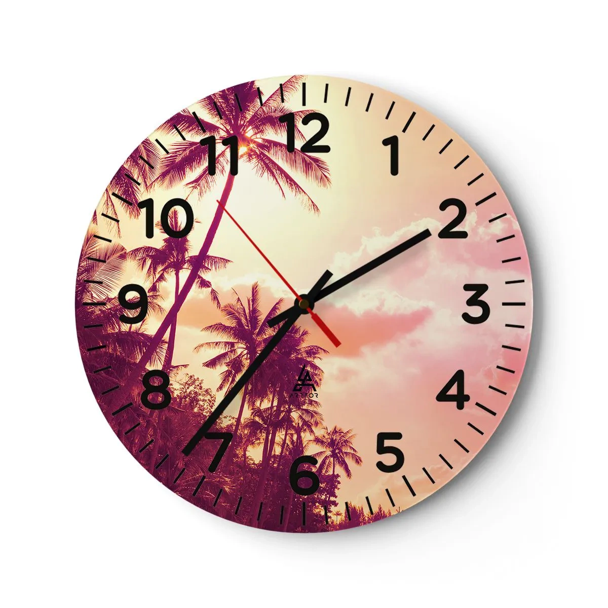 Wall clock - Clock on glass - You Have to Choose - 40x40 cm