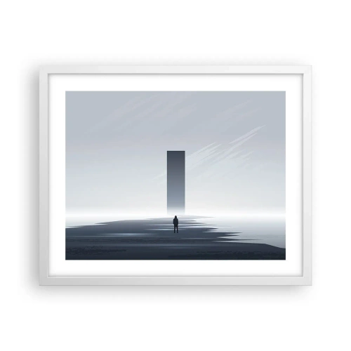 Poster in white frmae - Opportunity or Threat? - 50x40 cm