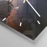 Clock face with lines