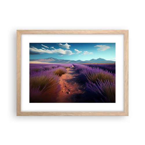 Poster in light oak frame - Fragrant Fields - 40x30 cm