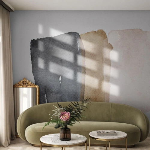 Self-Adhesive Photo Wallpaper Deluxe Sticker - Composition of the Colours of the Soil - Abstraction, Piece, Minimalism - 300x210 cm