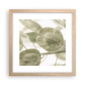Poster in light oak frame - In the Beginning There Were Leaves… - 30x30 cm