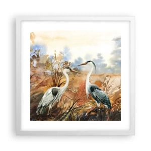 Poster in white frmae - Where to in Autumn? - 40x40 cm