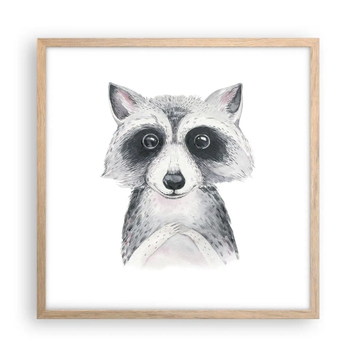 Poster in light oak frame - Emotional Moment - 50x50 cm