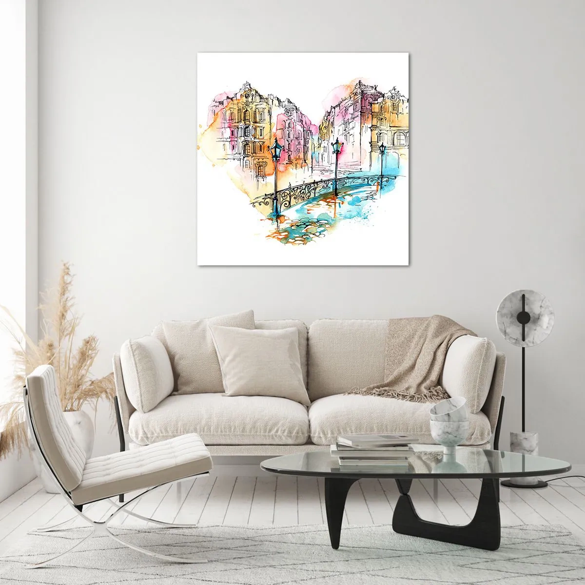Glass picture - Heart of a City - 50x50 cm