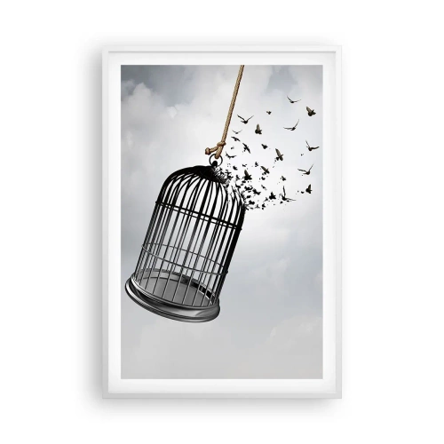 Poster in white frmae - Faith…Hope…Freedom! - 61x91 cm