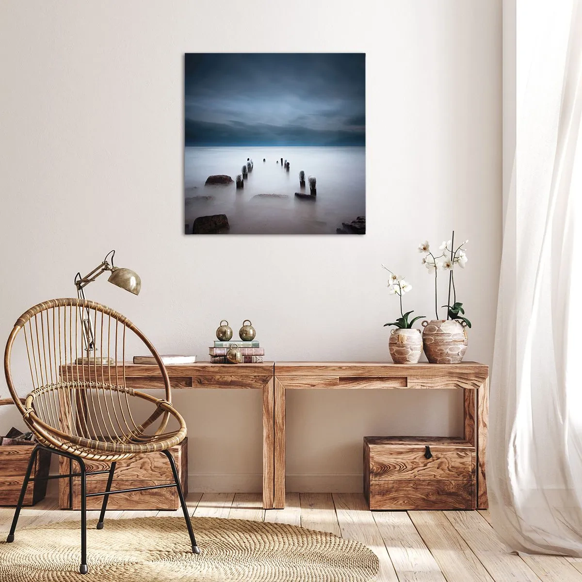 Canvas picture - Pensive Lake - 60x60 cm