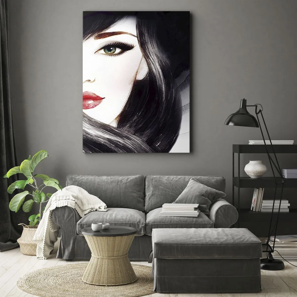 Canvas picture - Sapphire Look - 45x80 cm