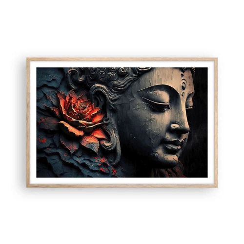 Poster in light oak frame - In Harmony with the World - 91x61 cm