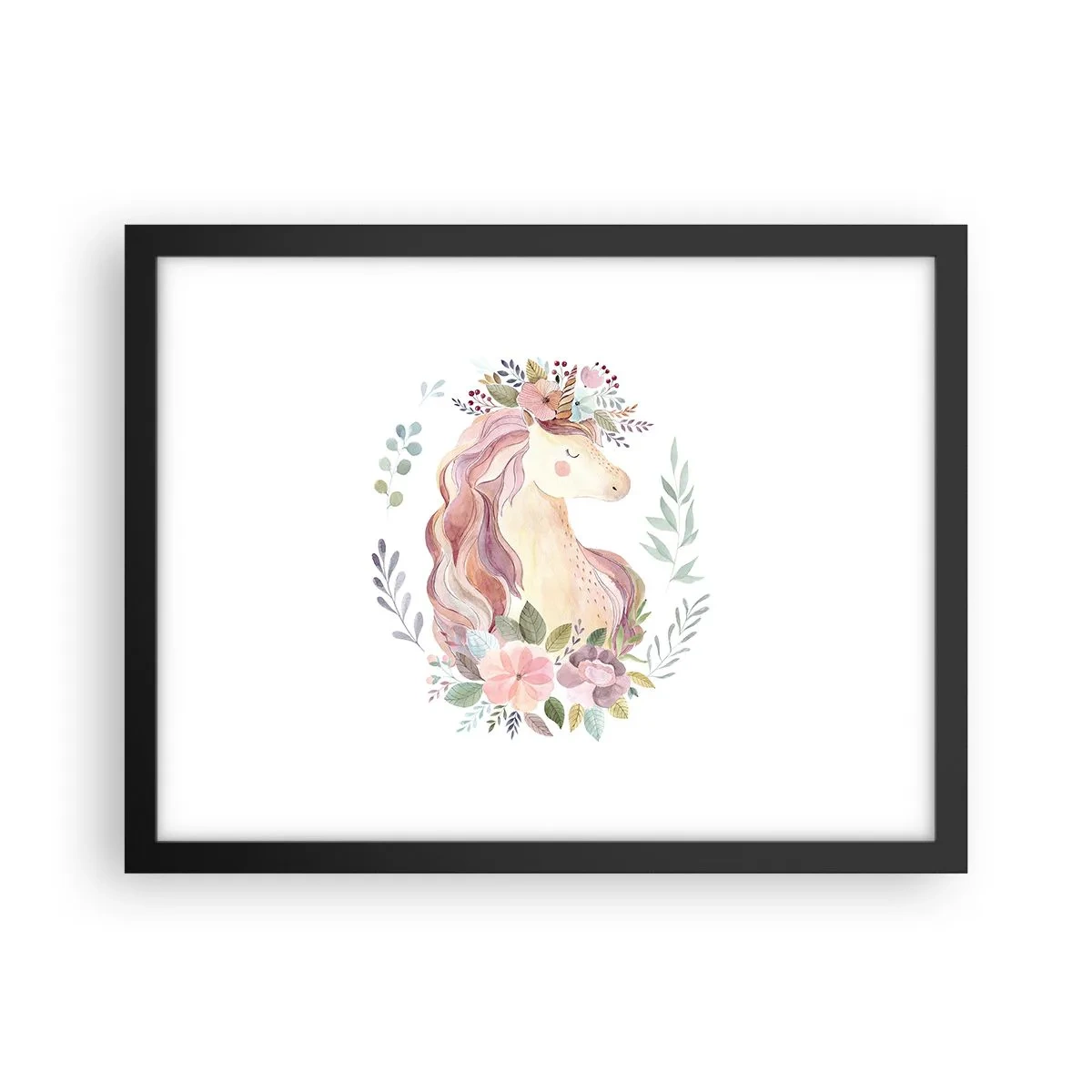 Poster in black frame - Invitation to the Fairytale World - 40x30 cm
