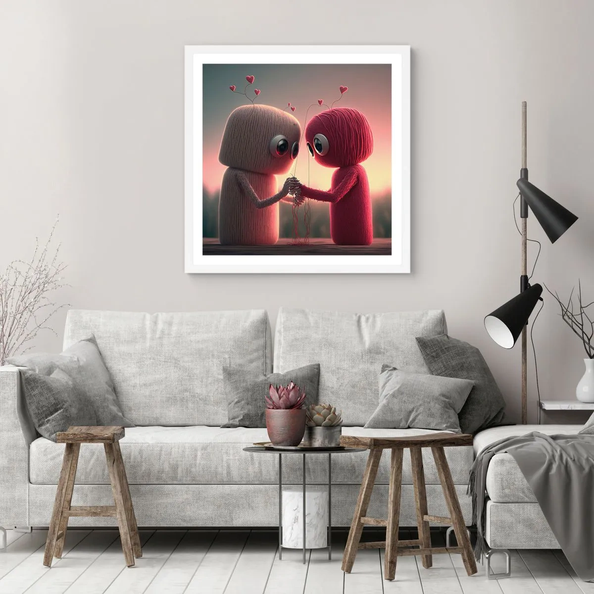 Poster in white frmae - Everyone Is Allowed to Love - 30x30 cm