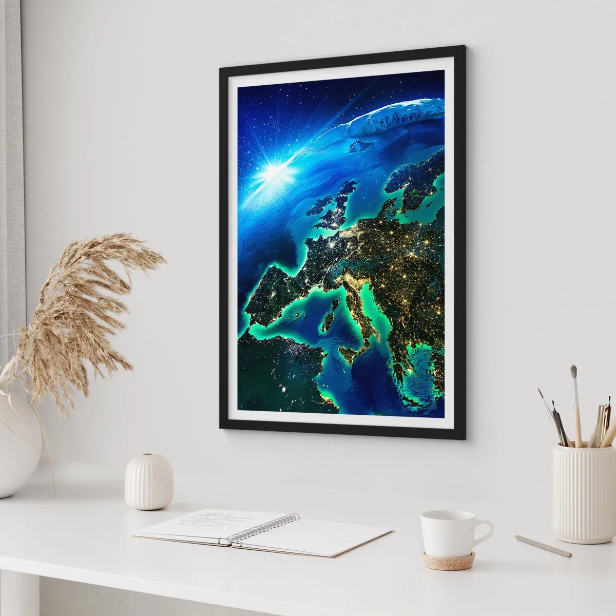 Poster in black frame - Sparkling Europe - 61x91 cm