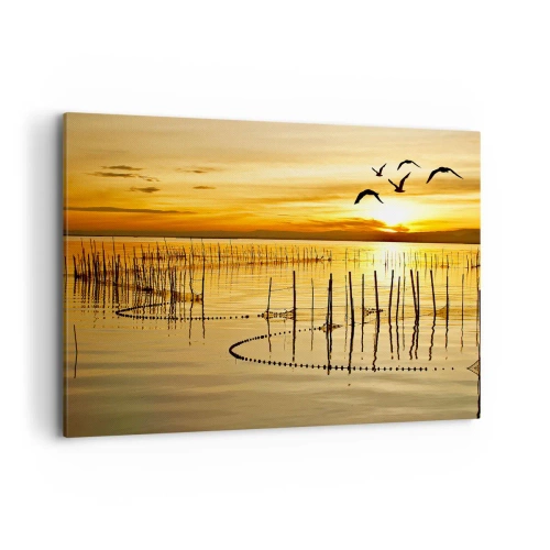 Canvas picture - At a Fishery - 120x80 cm