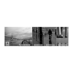 Photo Wallpaper Sample Premium Sand - To Each His Own - Bridge, Architecture, Landscape - 100x30 cm