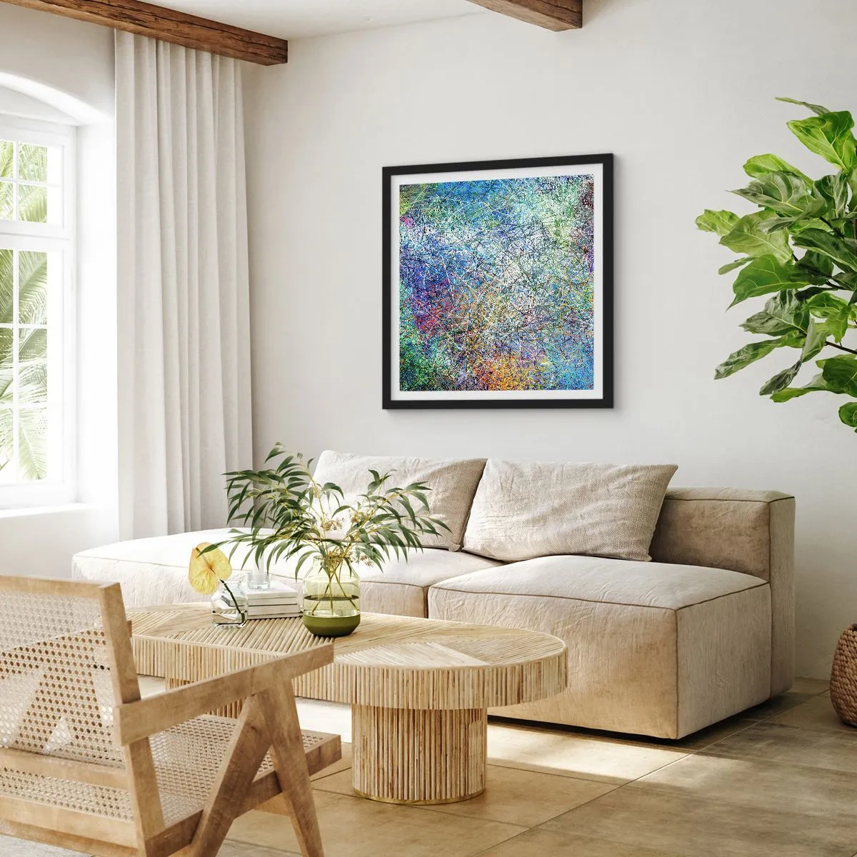 Poster in black frame - It's Not So Simple - 40x40 cm