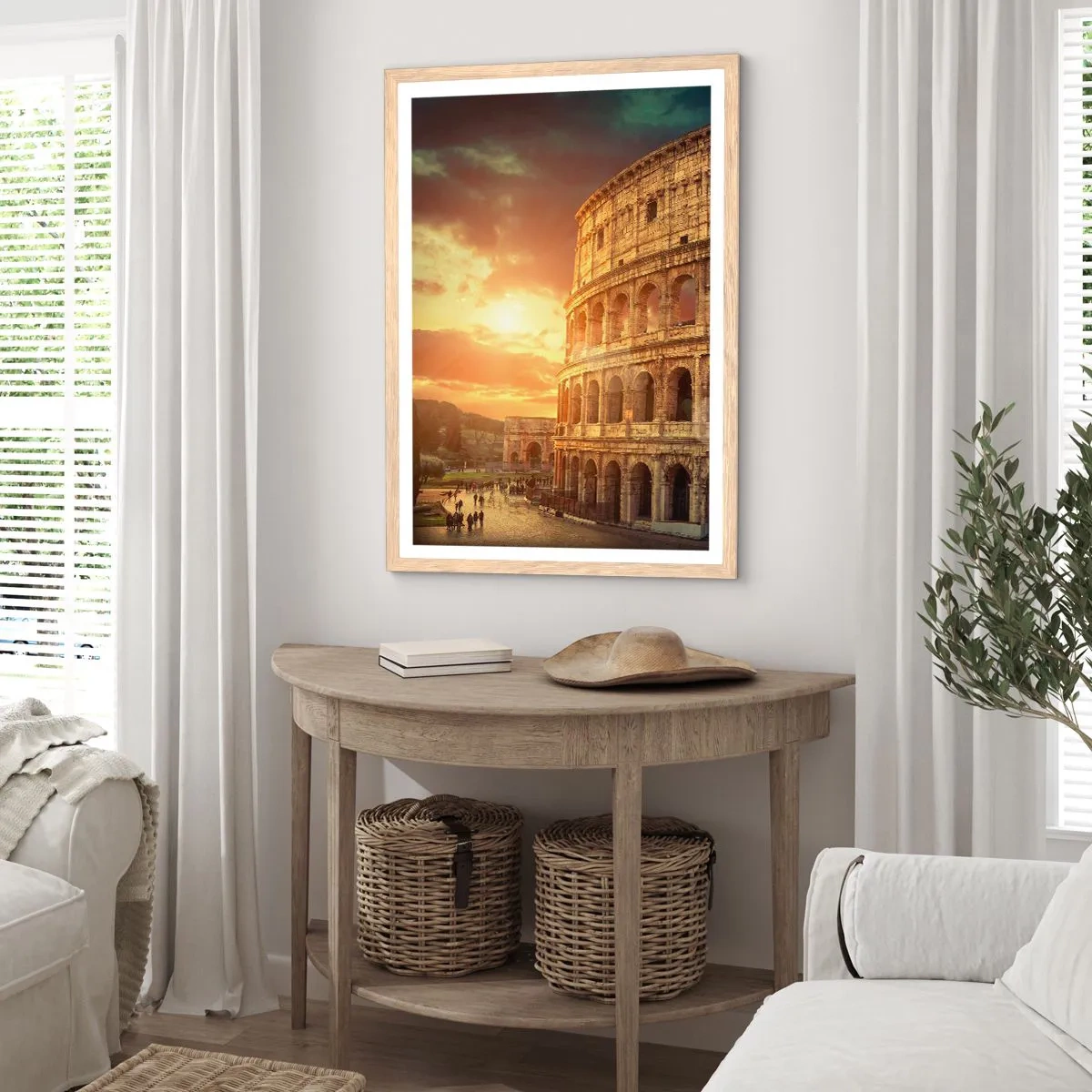 Poster in light oak frame - Colossal Impression - 70x100 cm