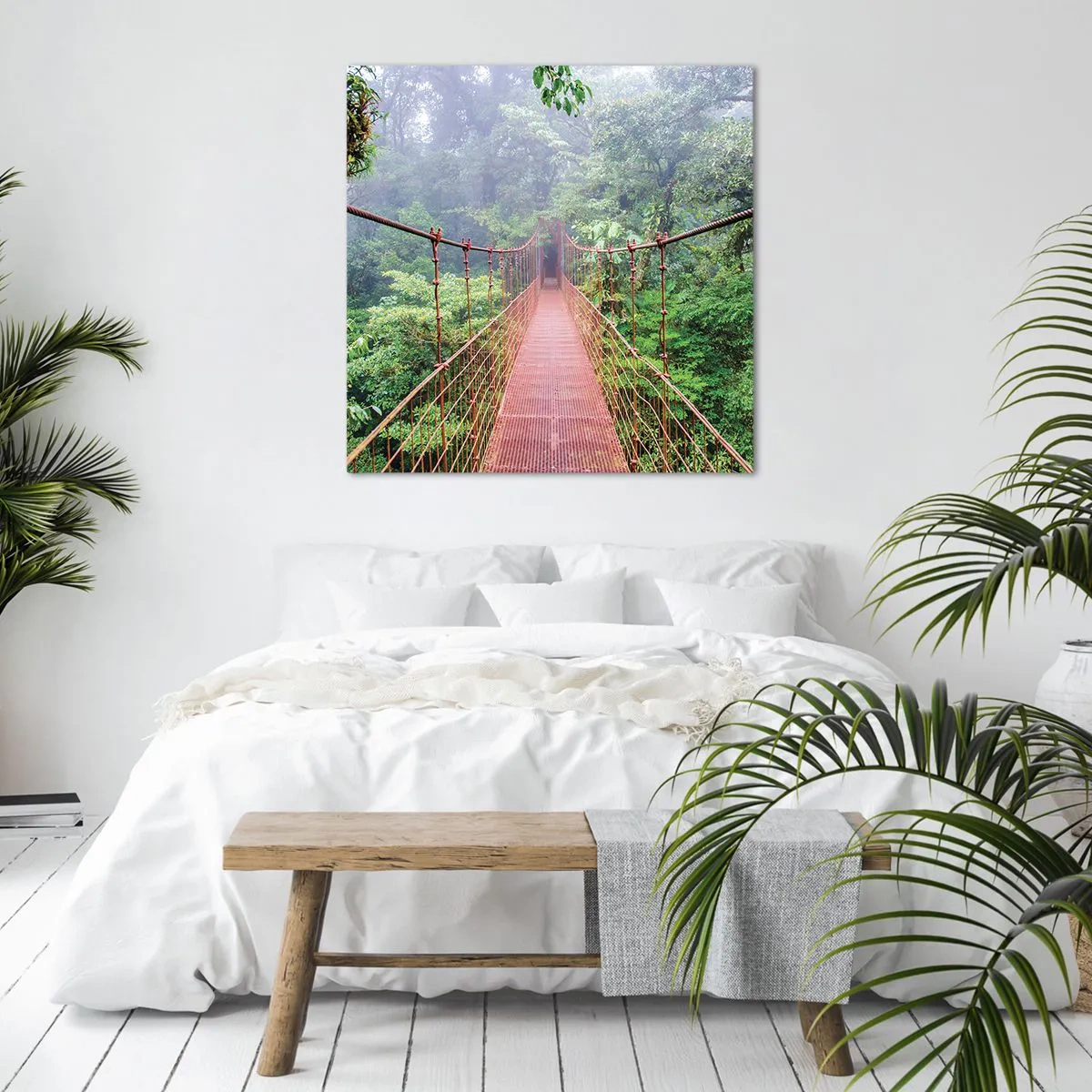 Canvas picture - Suspended above Crowns - 50x50 cm