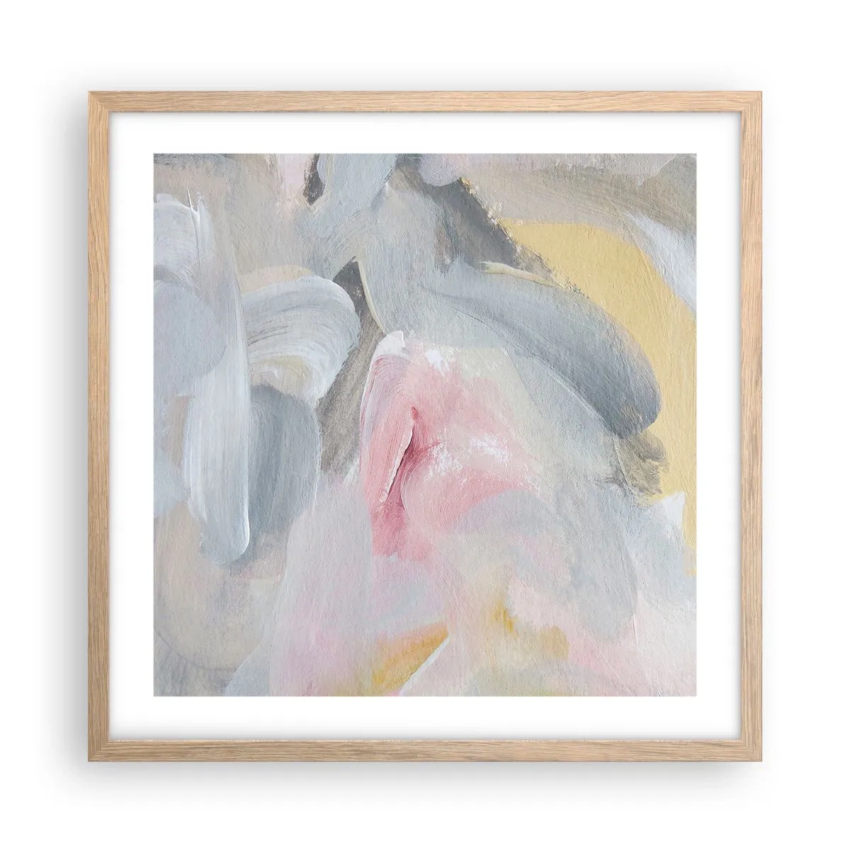 Poster in light oak frame - In a Pastel World - 50x50 cm