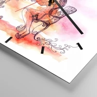 Clock face with lines