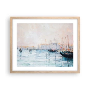 Poster in light oak frame - Behind Water behind Fog - 50x40 cm