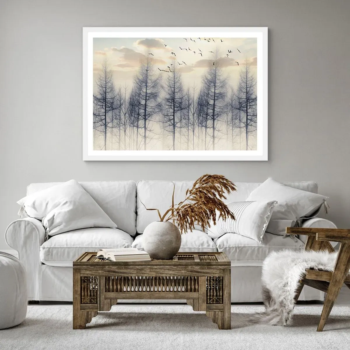 Poster in white frmae - Spirits of the Forest - 91x61 cm