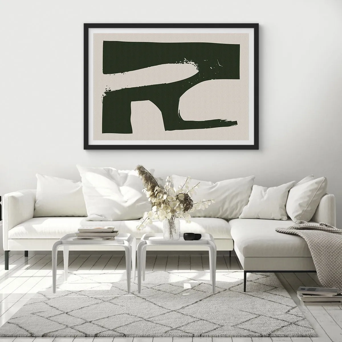 Poster in black frame - Whiteness of the Bay - 40x30 cm