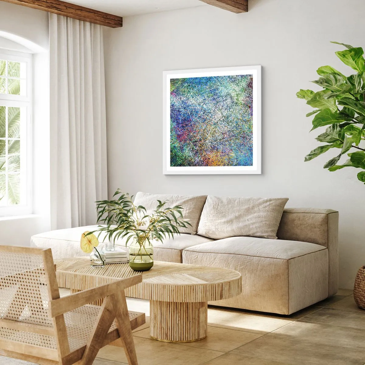 Poster in white frmae - It's Not So Simple - 50x50 cm