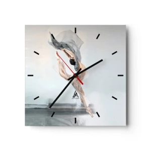 Wall clock - Clock on glass - In Dancing Exaltation - 30x30 cm