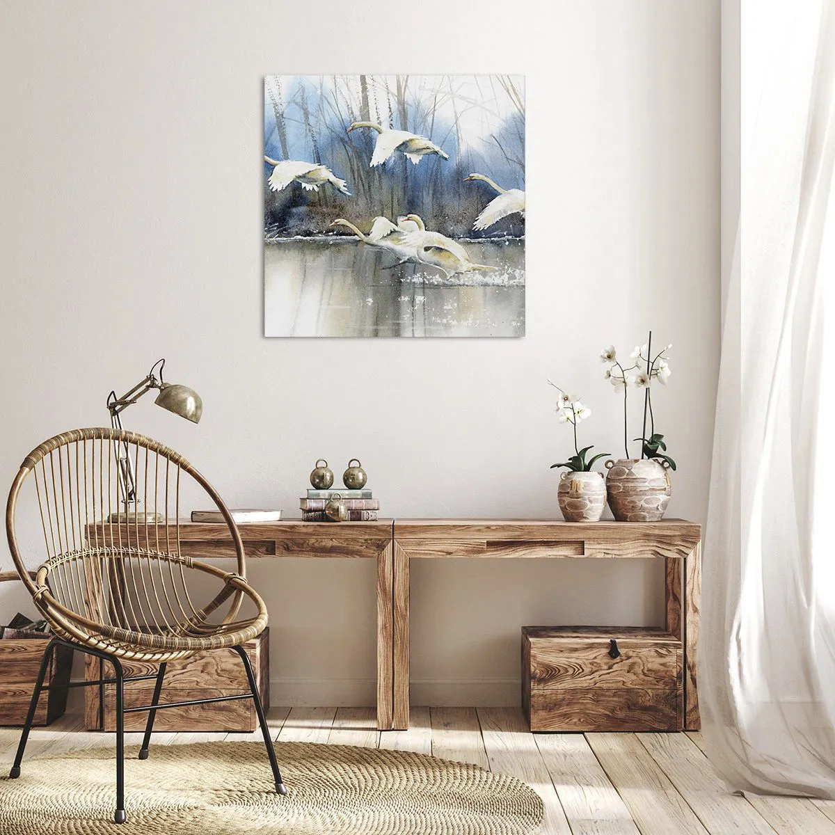 Canvas picture - Like in a Fairy Tale about Wild Swans - 50x50 cm