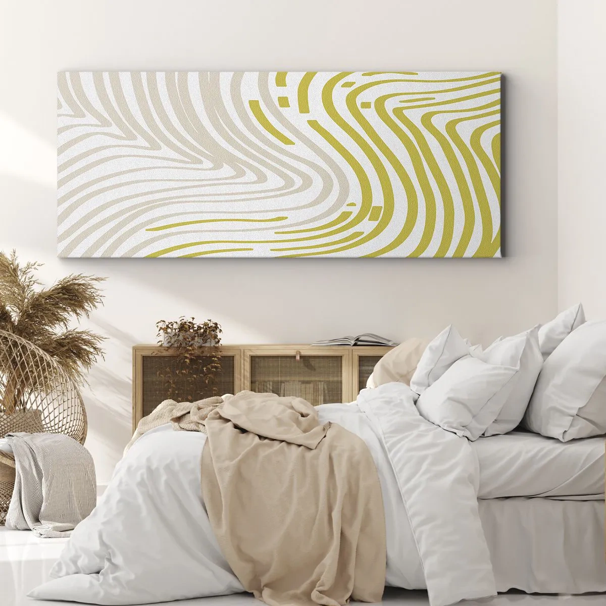Canvas picture - Composition with a Gentle Curve - 90x30 cm