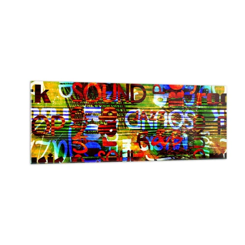 Glass picture - All Colours of Sound - 140x50 cm