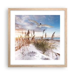 Poster in light oak frame - Wind from the Sea - 40x40 cm