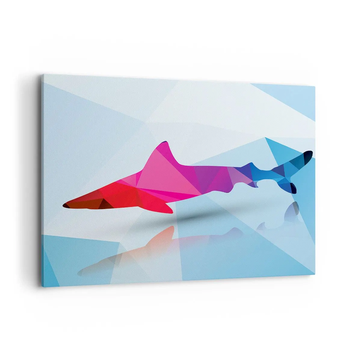 Canvas picture - Shark in a Crystal Environment - 100x70 cm