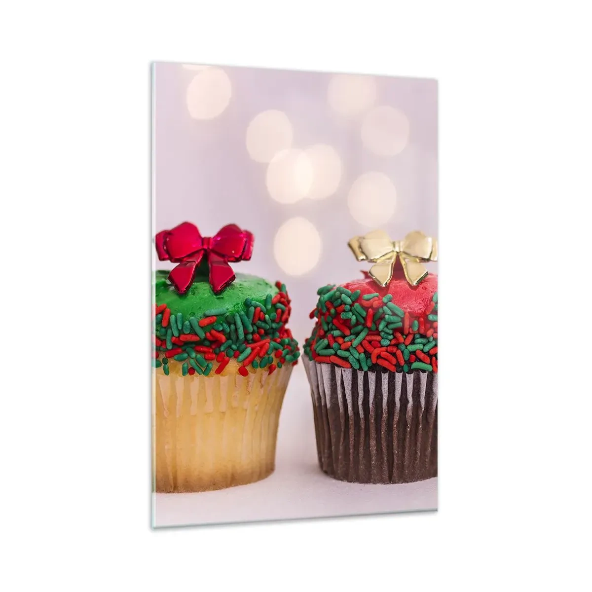 Glass picture - Cakes with a Bow - 80x120 cm