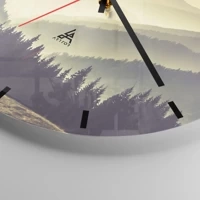 Clock face with lines