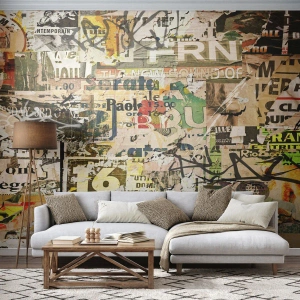 Self-Adhesive Photo Wallpaper Deluxe Sticker - So Much Is Going on - Graffiti, Mural, Piece - 350x256 cm