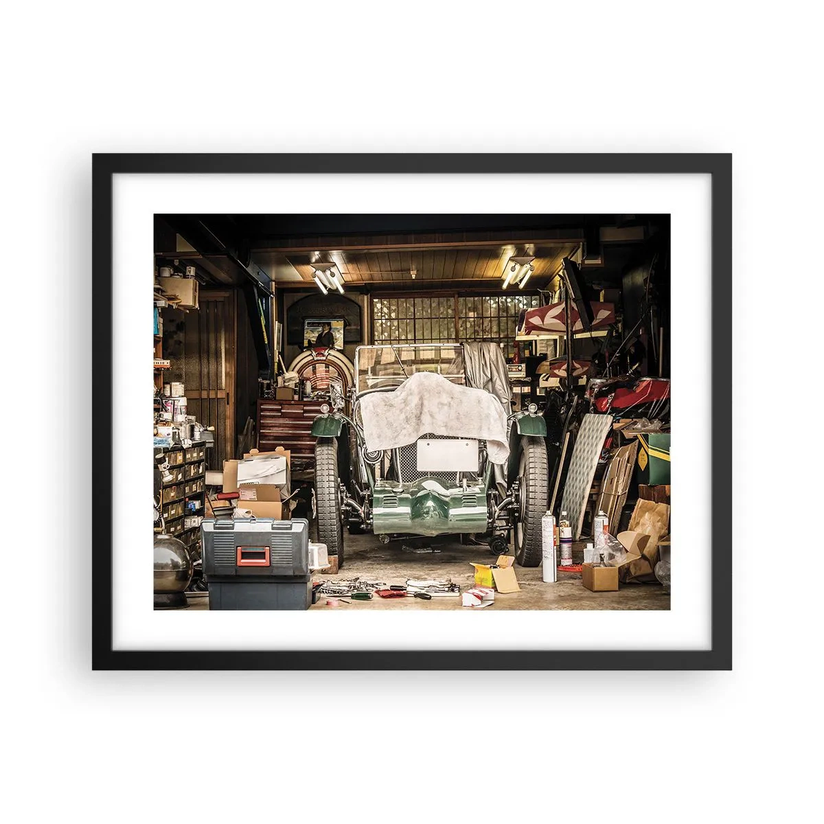 Poster in black frame - Back to the Past - 50x40 cm