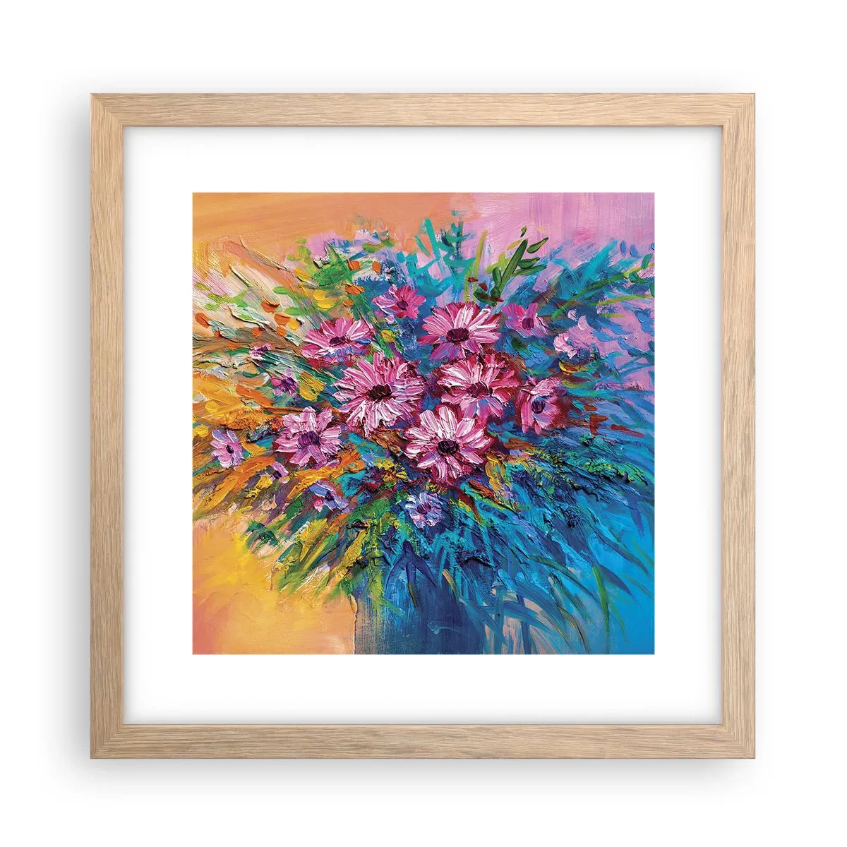 Poster in light oak frame - Energy of Life - 30x30 cm