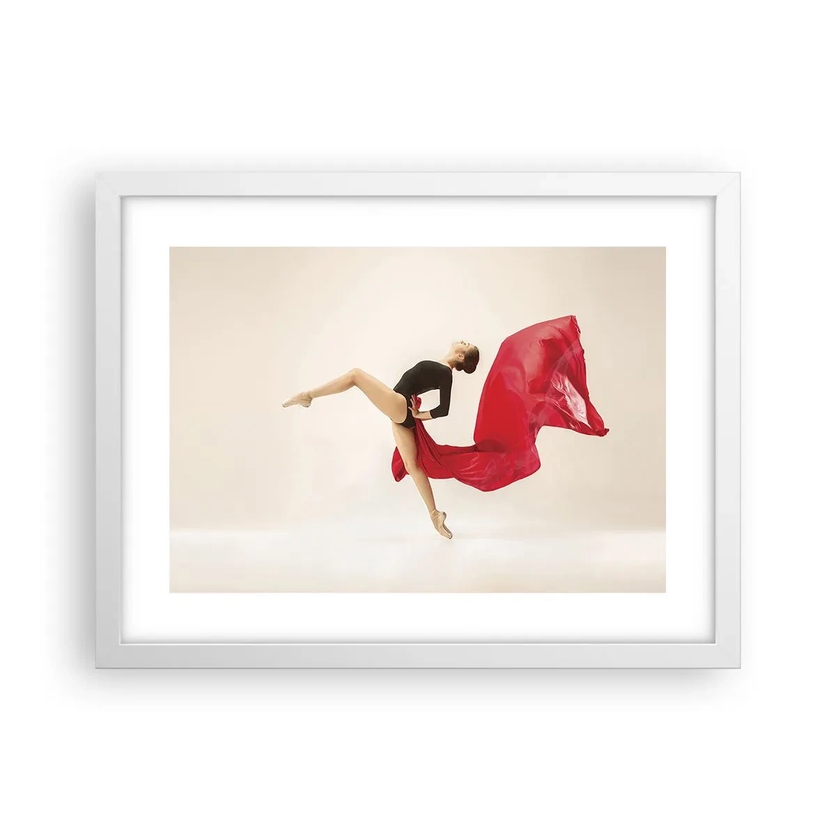 Poster in white frmae - Red and Black - 40x30 cm