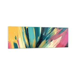 Glass picture - Composition -Explosion of Joy - 160x50 cm