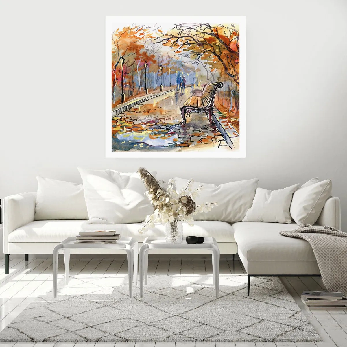 Poster - Walking together into Autumn - 50x50 cm