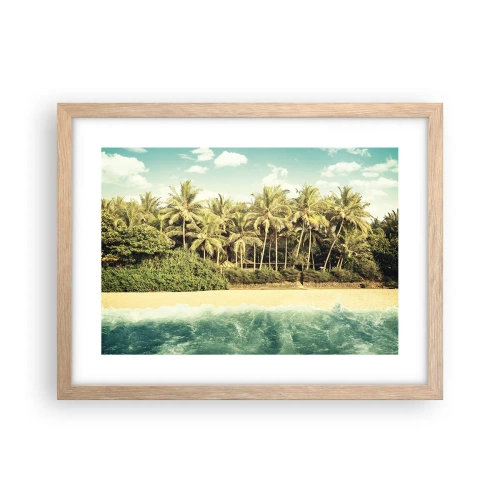 Poster in light oak frame - How about Here? - 40x30 cm