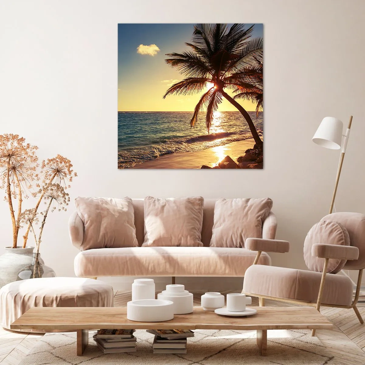 Canvas picture - Summer Under Palms - 70x70 cm