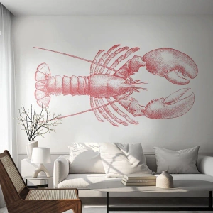 Custom Self-Adhesive Wallpaper Deluxe Sticker - Lobster Worthy of a Lobster - Lobster, Seafood, Shellfish