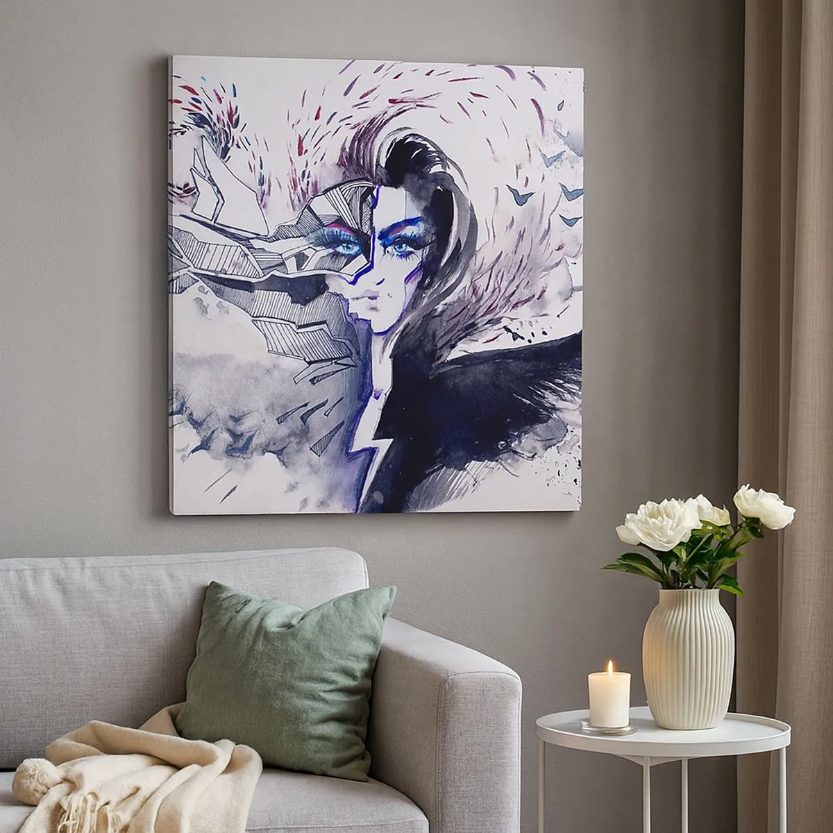 Canvas picture - Demonic and Beautiful - 30x30 cm