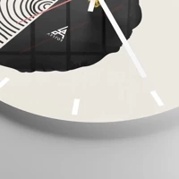 Clock face with lines