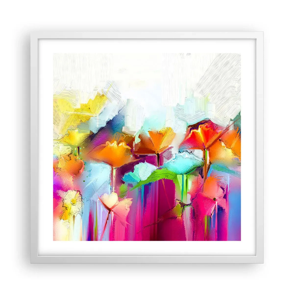 Poster in white frmae - Rainbow Has Bloomed - 50x50 cm