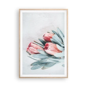 Poster in light oak frame - Ashamed of Their Own Beauty - 70x100 cm